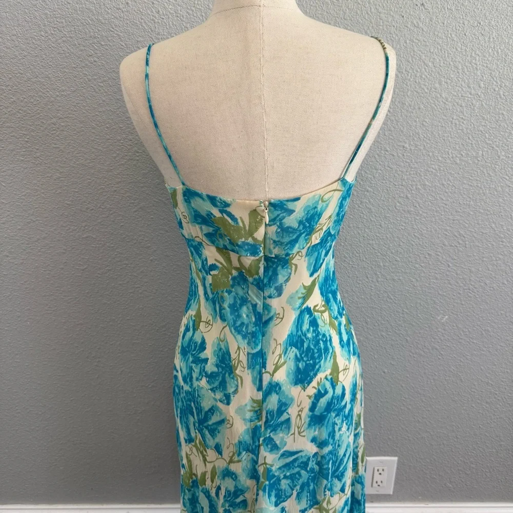 Vintage Ann Taylor Silk Chiffon Silk Slip Dress Size‎ 2 Cowl Neck